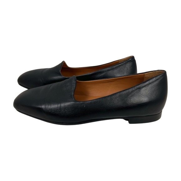 Aquatalia Black Leather Reanna Flat Ballet Loafer Classic Water Resistant 7.5 - Picture 5 of 10
